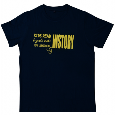 Trending Kids read history TShirt, Twenty 20 - (Dark Tortoise,Petrol Blue)